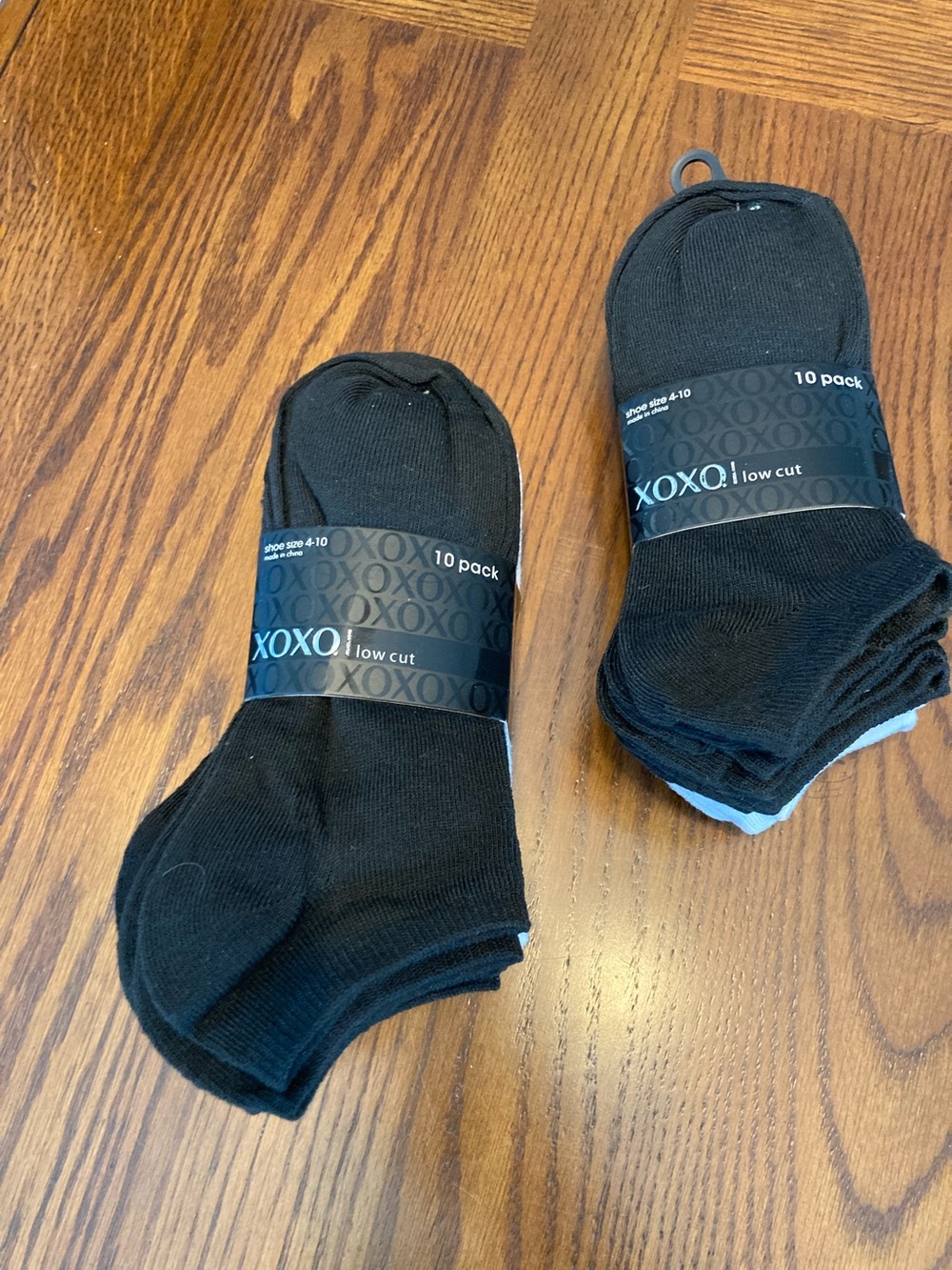 XOXO:  Low Cut Athletic Socks - Black/White (10 Pack x2)